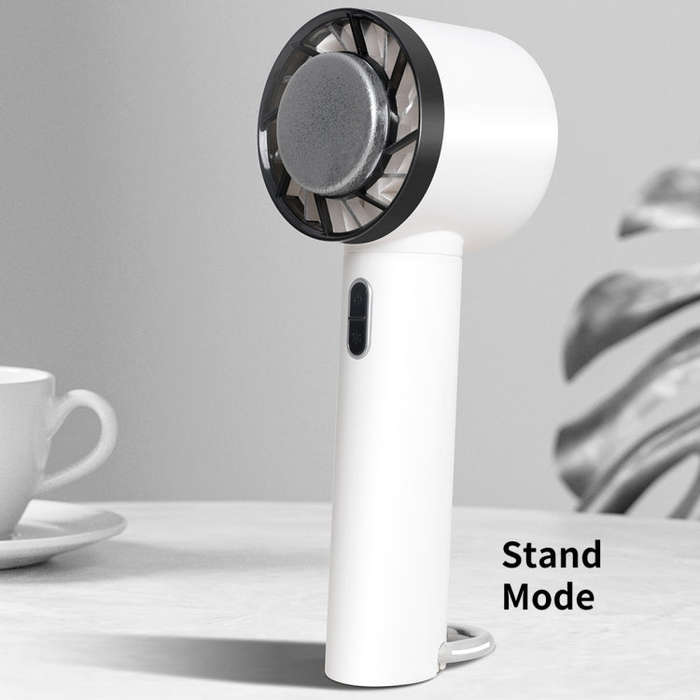 ENKAY Hat-Prince Handheld Mini Portable Cold Compress Cooling Fan(White)