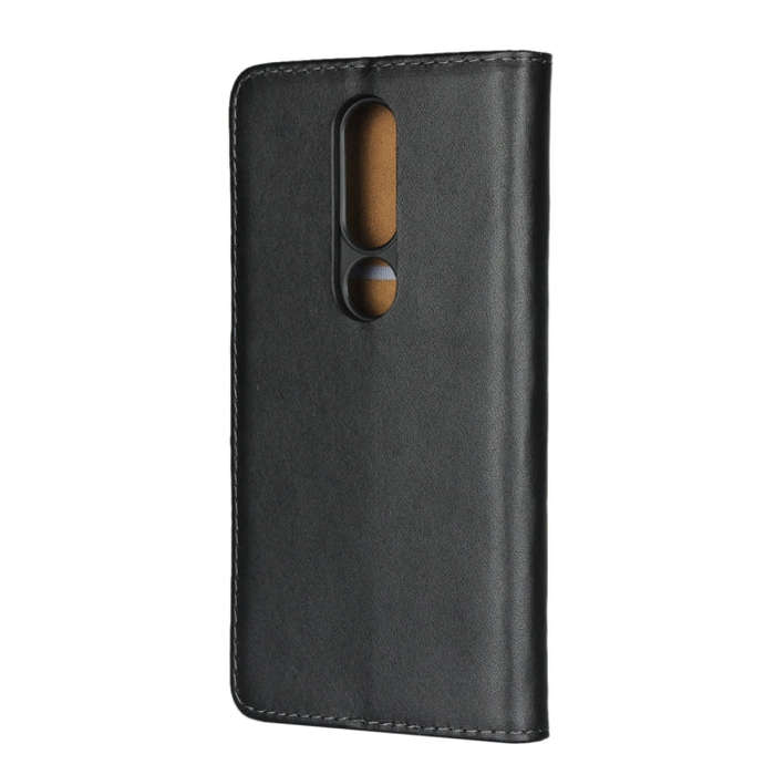 Leather Horizontal Flip Holster for Nokia X6 2018 with Magnetic Clasp and Bracket and Card Slo...
