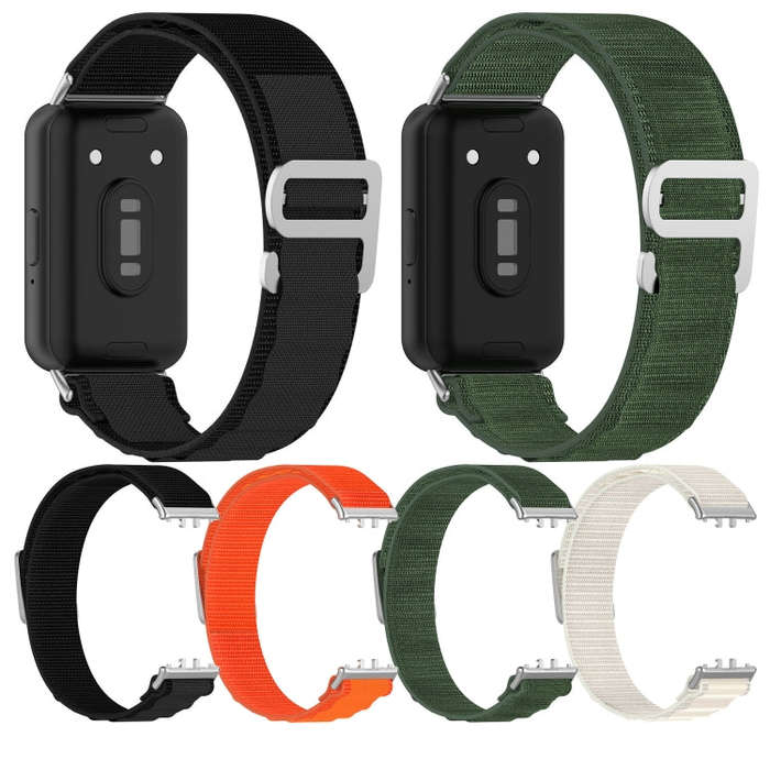 For Samsung Galaxy Fit 3 Nylon Canvas Watch Band(Green)