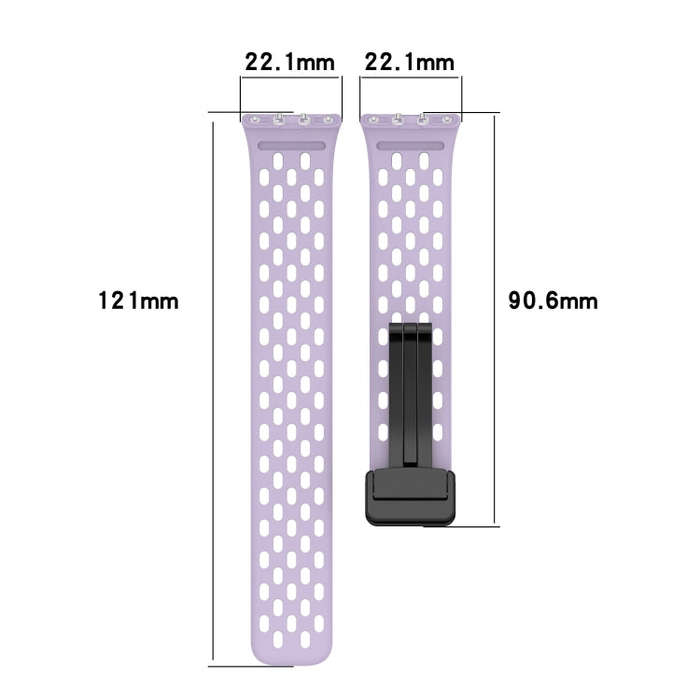 For Samsung Galaxy Fit 3 Hole Style Magnetic Folding Buckle Silicone Watch Band(Blue)