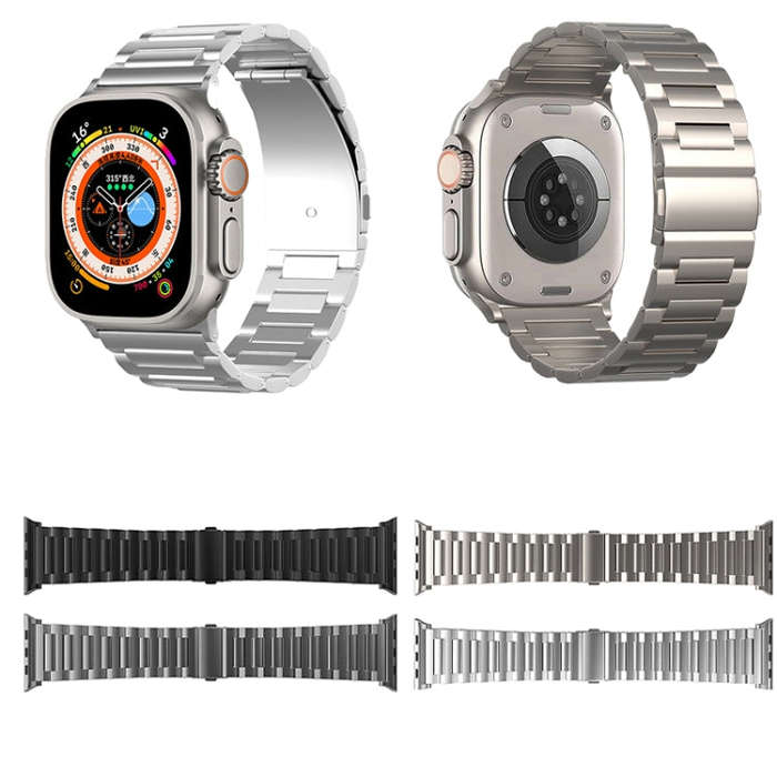 For Apple Watch Ultra 49mm I-Shaped Titanium Watch Band(Titanium)