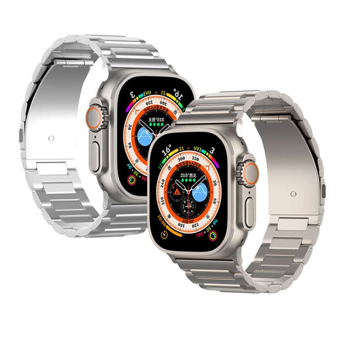 For Apple Watch Ultra 49mm I-Shaped Titanium Watch Band(Titanium)