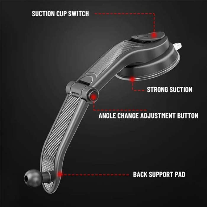 ES25 Nano Silicone Suction Cup Mount Car Dashboard / Windshield Phone Holder