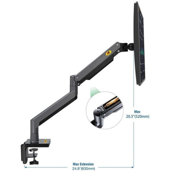 NB G45 22-40 inch Adjustable Aluminum Alloy Bracket Rotatable Computer Monitor Holder
