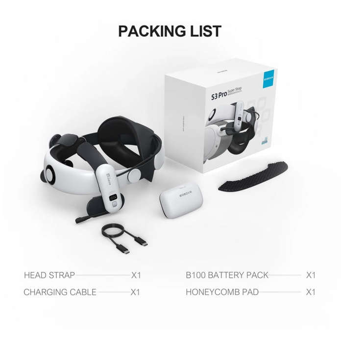 BOBOVR S3 Pro For Quest 3 VR Head Strap with 10000mAh Battery