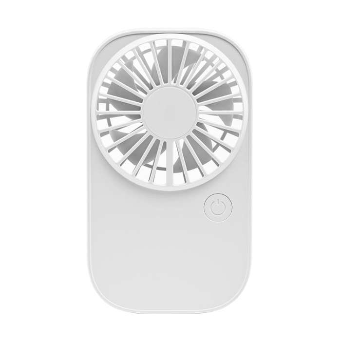 F11 Portable Rechargeable Hanging Neck Fan Cooling Handheld Fan 3 Speeds Desk Fan(White)