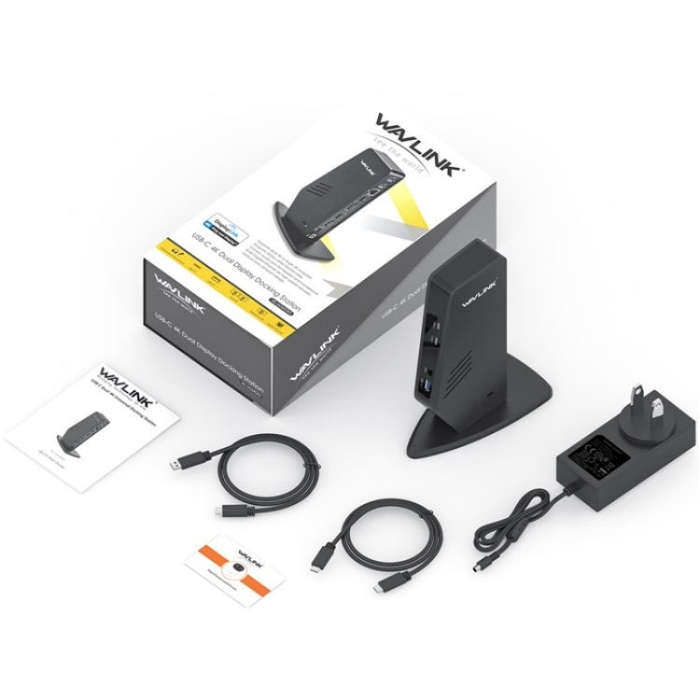 WAVLINK WL-UG69DK5 Laptop Dual 5K / 4K 60Hz Monitor Adapter USB 3.0 Docking Station, Plug:UK Plug