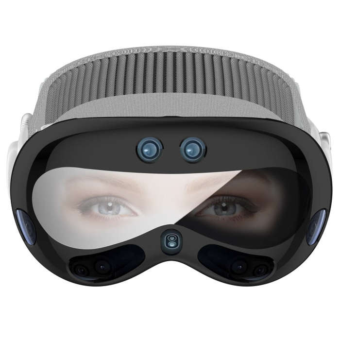 For Apple Vision Pro Electroplated TPU Protective Case VR Glasses Accessories(Sliver)