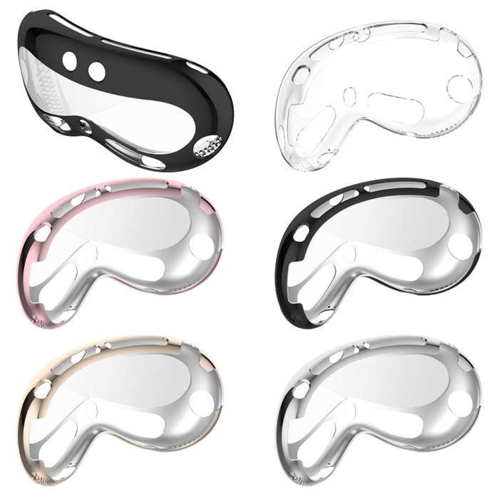 For Apple Vision Pro Electroplated TPU Protective Case VR Glasses Accessories(Sliver)