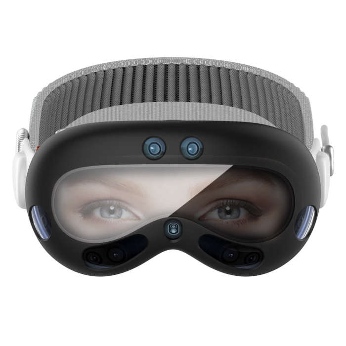 For Apple Vision Pro PC+ Toughened Film Protective Cover VR Glasses Accessories(Transparent)