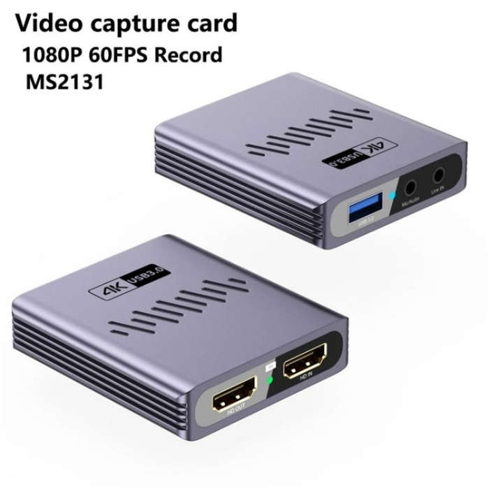 HC-V9 1080P HDMI Game Live Streaming Recording Adapter USB3.0 4K HD Video Capture Card