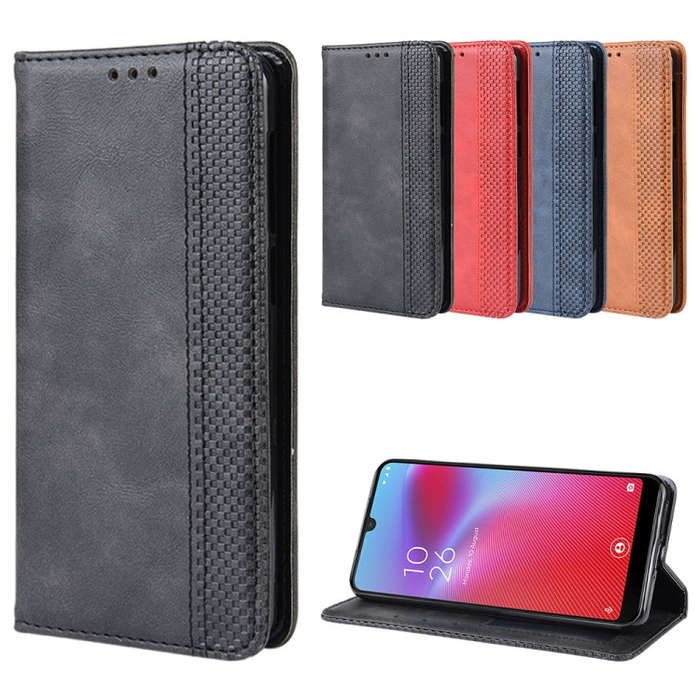 Magnetic Buckle Retro Crazy Horse Texture Horizontal Flip Leather Case for Vodafone Smart V10 (VF...