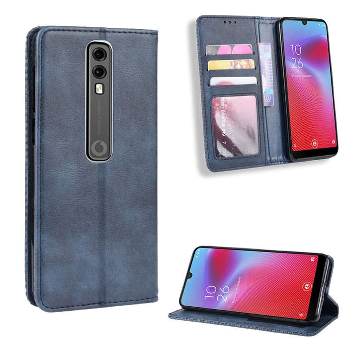 Magnetic Buckle Retro Crazy Horse Texture Horizontal Flip Leather Case for Vodafone Smart V10 (VF...