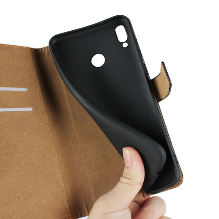 Leather Horizontal Flip Holster for Huawei Honor 8X MAX with Magnetic Clasp and Bracket and Card ...