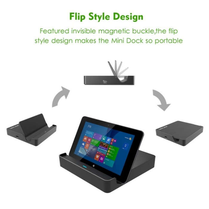 WAVLINK UHP3D01G Gigabit Ethernet USB 3.0 Multi-Function HUB 4K HD Docking Station(EU Plug)
