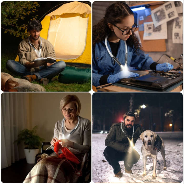 Three-tone Light LED Hanging Neck Light Emergency Light Eye Protection Reading Light