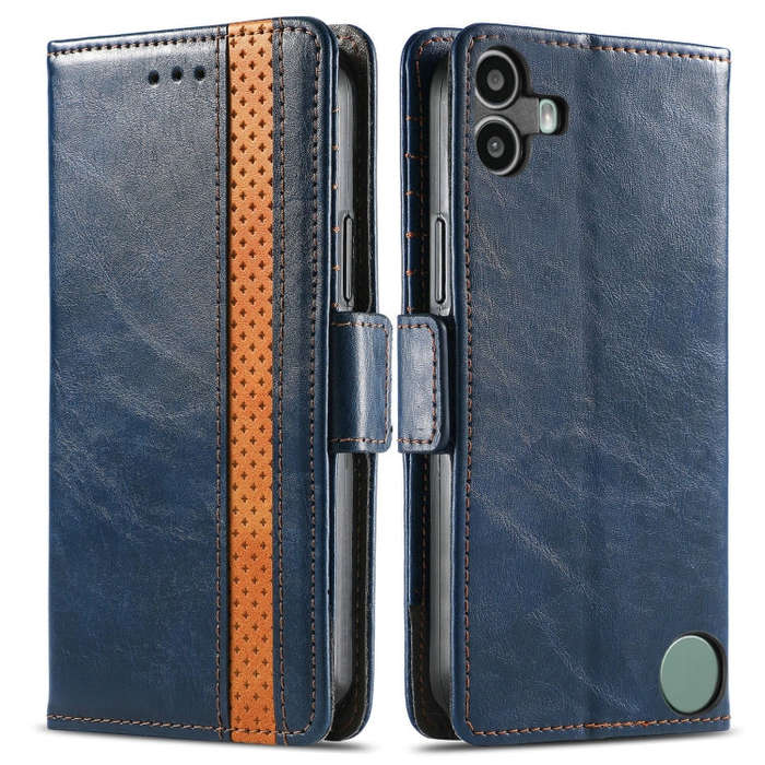 For Nothing CMF Phone 1 CaseNeo Splicing Dual Magnetic Buckle Leather Phone Case(Blue)