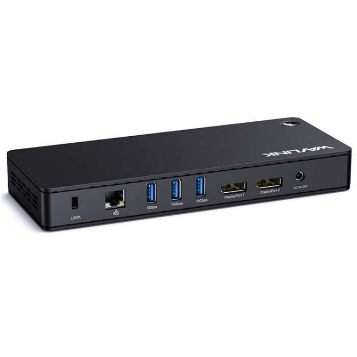 WAVLINK UTD22 Support 96W Laptop Charging USB4 Docking Station Dual Monitor USB-C Hub(US Plug)