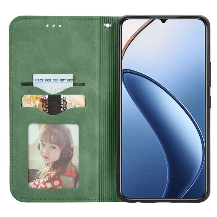 For Oukitel C53 Retro Skin Feel Magnetic Flip Leather Phone Case(Green)