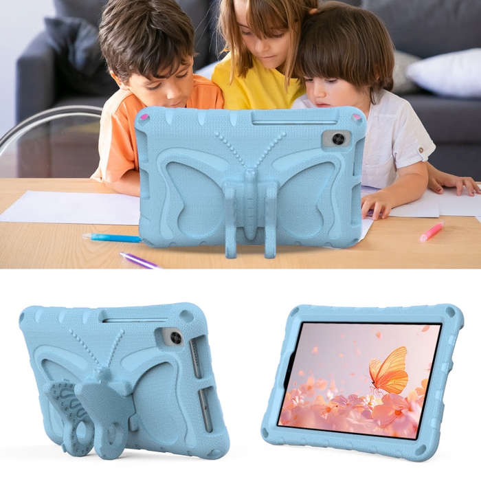 For Huawei MatePad T8 8.0 2020 Butterfly Bracket EVA Shockproof Tablet Case(Light Blue)