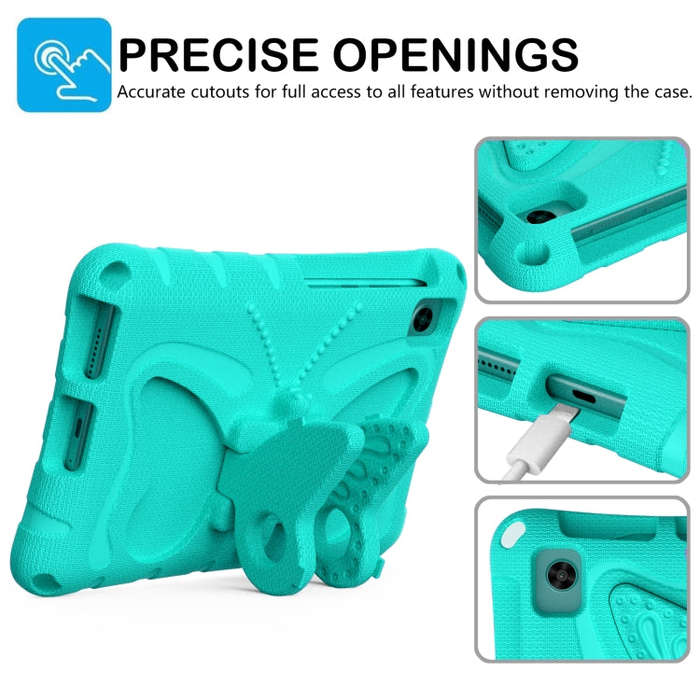For Huawei MatePad T8 8.0 2020 Butterfly Bracket EVA Shockproof Tablet Case(Mint Green)