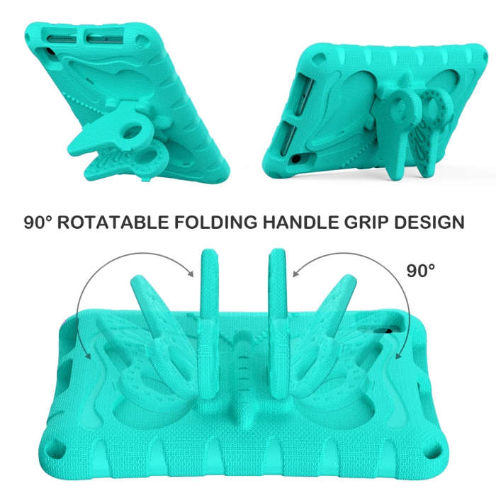 For Huawei MatePad T8 8.0 2020 Butterfly Bracket EVA Shockproof Tablet Case(Mint Green)