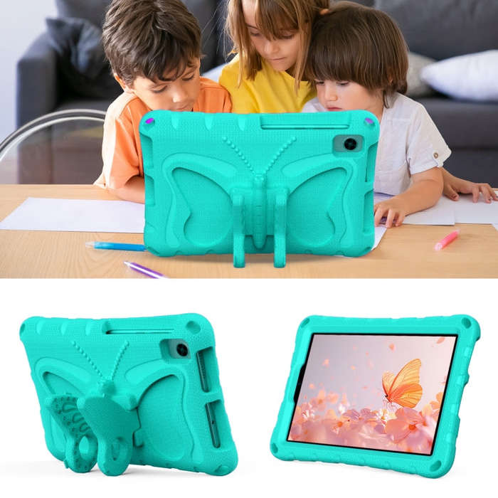 For Huawei MatePad T8 8.0 2020 Butterfly Bracket EVA Shockproof Tablet Case(Mint Green)
