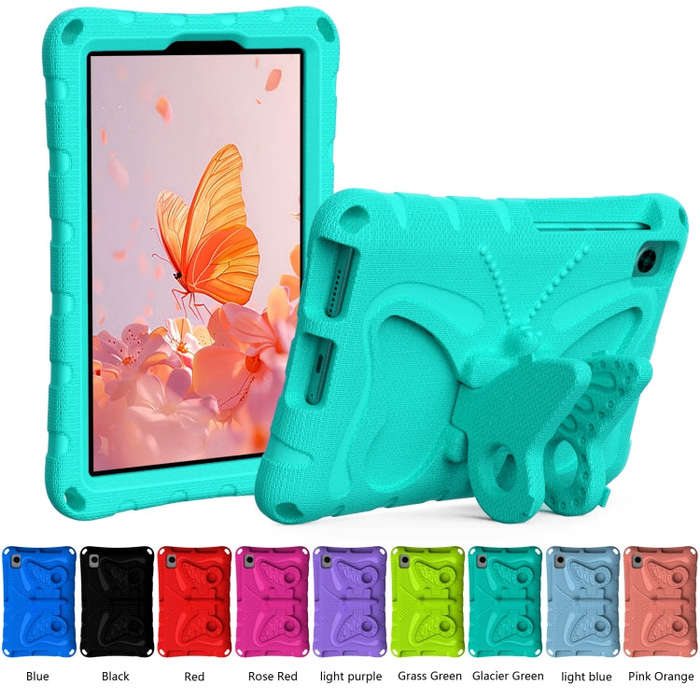 For Huawei MatePad T8 8.0 2020 Butterfly Bracket EVA Shockproof Tablet Case(Mint Green)