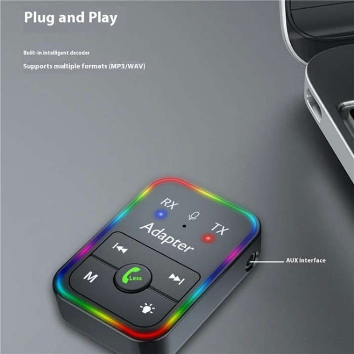 Q9 Support TF Card Playback 2-in-1 Bluetooth 5.3 Wireless Transmitter / Receiver MP3 Player