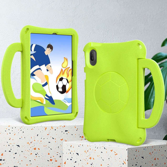 For Huawei MatePad SE 11 2024 Handle Football Shaped EVA Shockproof Tablet Case(Grass Green)