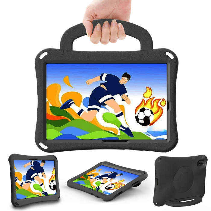 For Huawei MatePad SE 11 2024 Handle Football Shaped EVA Shockproof Tablet Case(Black)