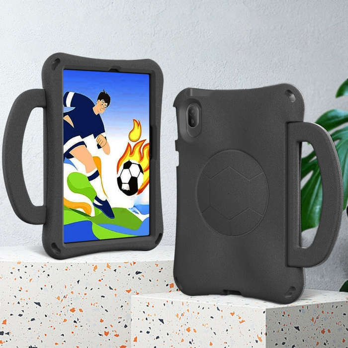 For Huawei MatePad SE 11 2024 Handle Football Shaped EVA Shockproof Tablet Case(Black)