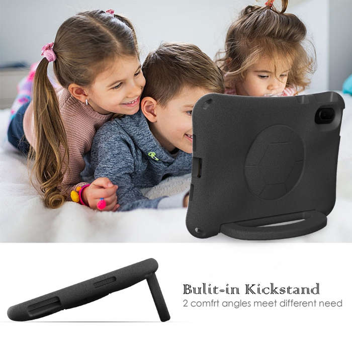 For Huawei MatePad SE 11 2024 Handle Football Shaped EVA Shockproof Tablet Case(Black)