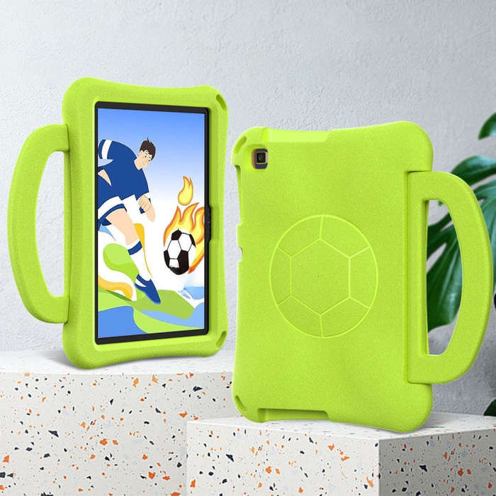 For Huawei MatePad SE 10.1 2022 Handle Football Shaped EVA Shockproof Tablet Case(Grass Green)
