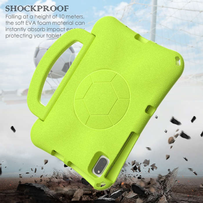 For Huawei MatePad 10.4 2020 / 2022 Handle Football Shaped EVA Shockproof Tablet Case(Grass Green)
