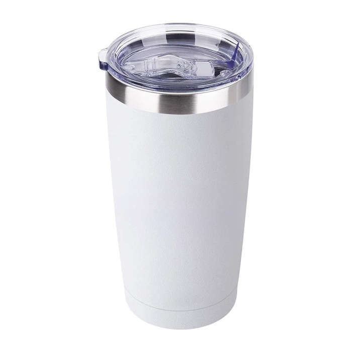 JUNSUNMAY 600ml 304 Stainless Steel Vacuum Insulated Coffee Travel Mug Double Wall Thermal Cup(Wh...