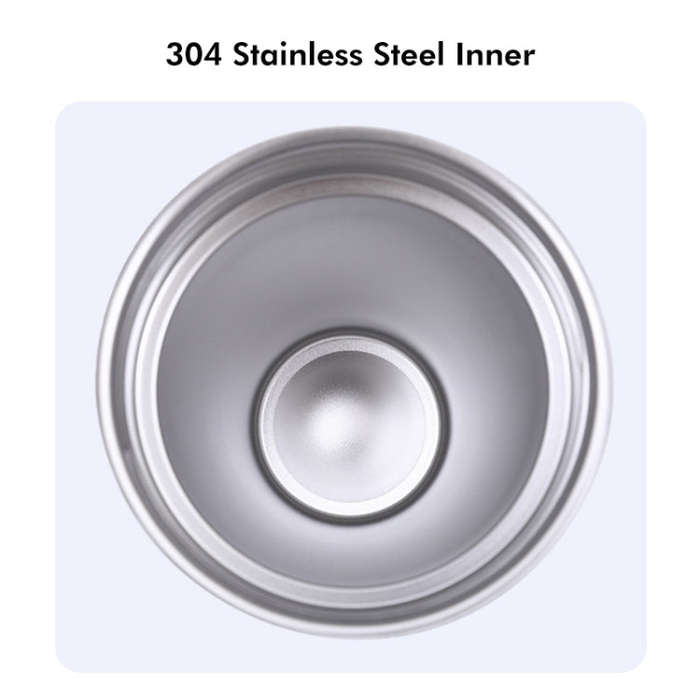JUNSUNMAY 500ml 304 Stainless Steel Water Vacuum Bottle Coffee Cup with Lid and Straw(Black)