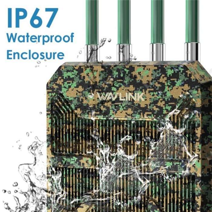 WAVLINK WN573HX3 WiFi 6 Extender Outdoor AX3000 Dual Band  Courtyard RV Wireless Router, Plug:EU ...