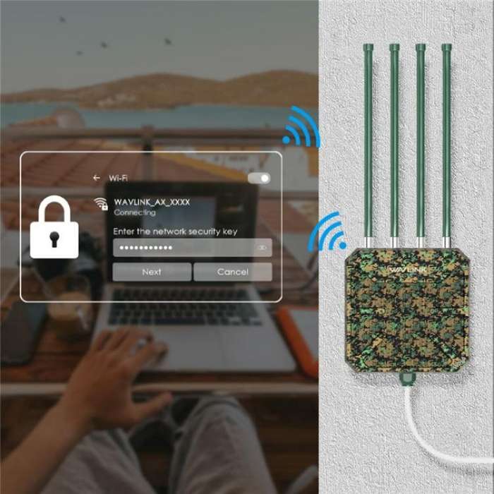 WAVLINK WN573HX3 WiFi 6 Extender Outdoor AX3000 Dual Band  Courtyard RV Wireless Router, Plug:EU ...