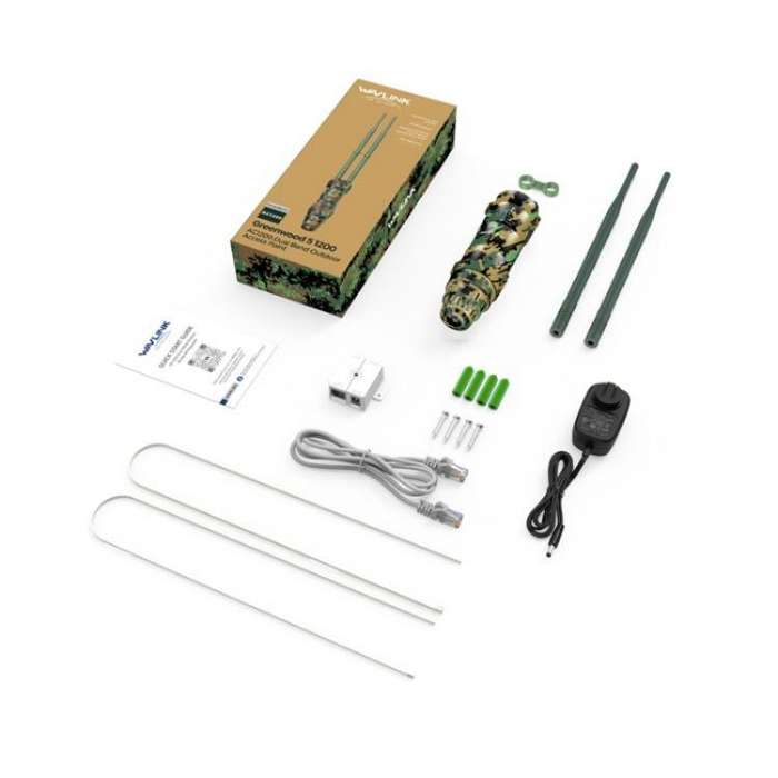 WAVLINK WN570HA2 IP67 Waterproof Outdoor WiFi Extender AC1200 Dual Band Wireless Router, Plug:UK ...