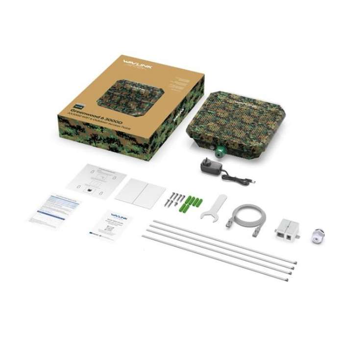 WAVLINK WN573HP3 Built-In 12dBi Directional Antenna Outdoor AX3000 Dual Band Repeater, Plug:EU Plug