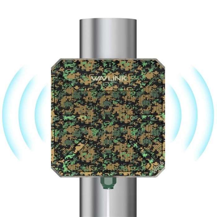 WAVLINK WN573HP3 Built-In 12dBi Directional Antenna Outdoor AX3000 Dual Band Repeater, Plug:EU Plug