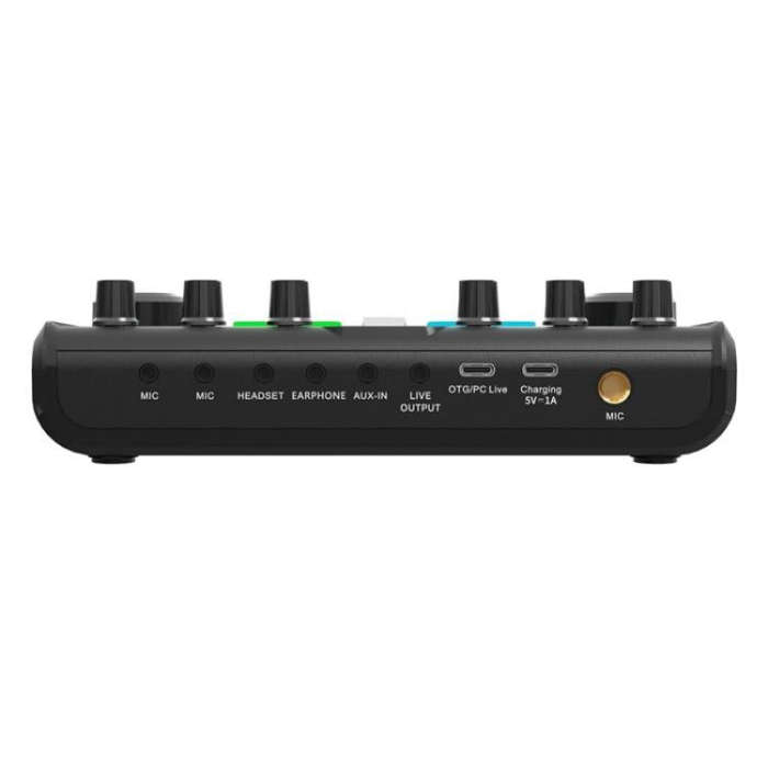 P99 Live Streaming Sound Card with DJ Mixer Voice Converter Audio Mixer