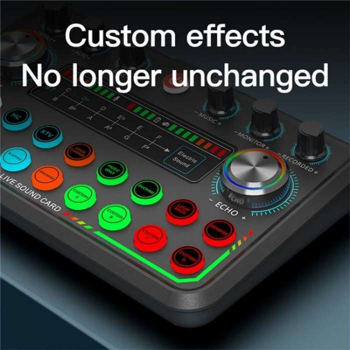 P99 Live Streaming Sound Card with DJ Mixer Voice Converter Audio Mixer