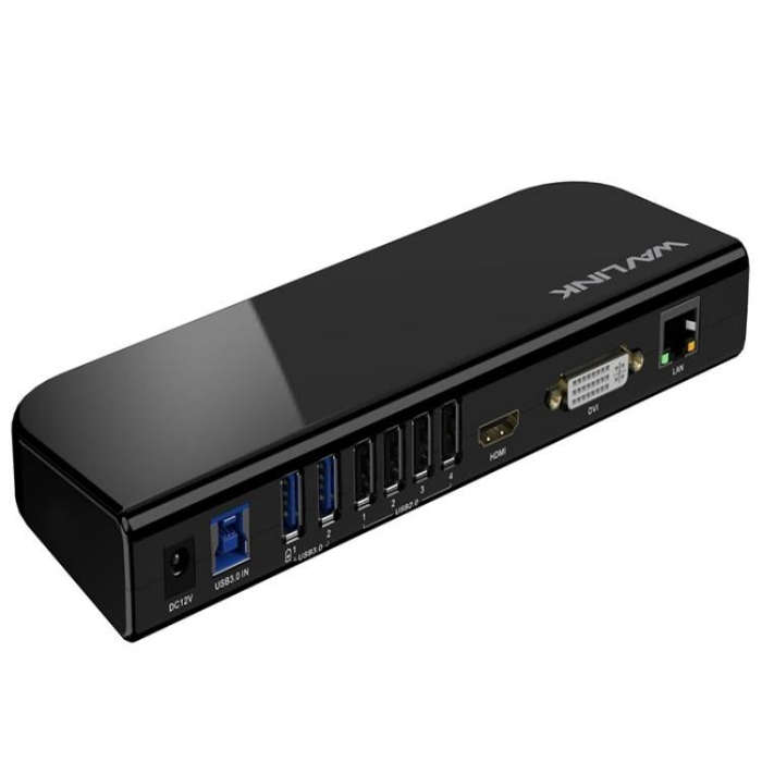 WAVLINK UG49DK1 For Windows Mac Android 13 In 1 USB-C Hub Dual Display Docking Station, Plug:UK Plug