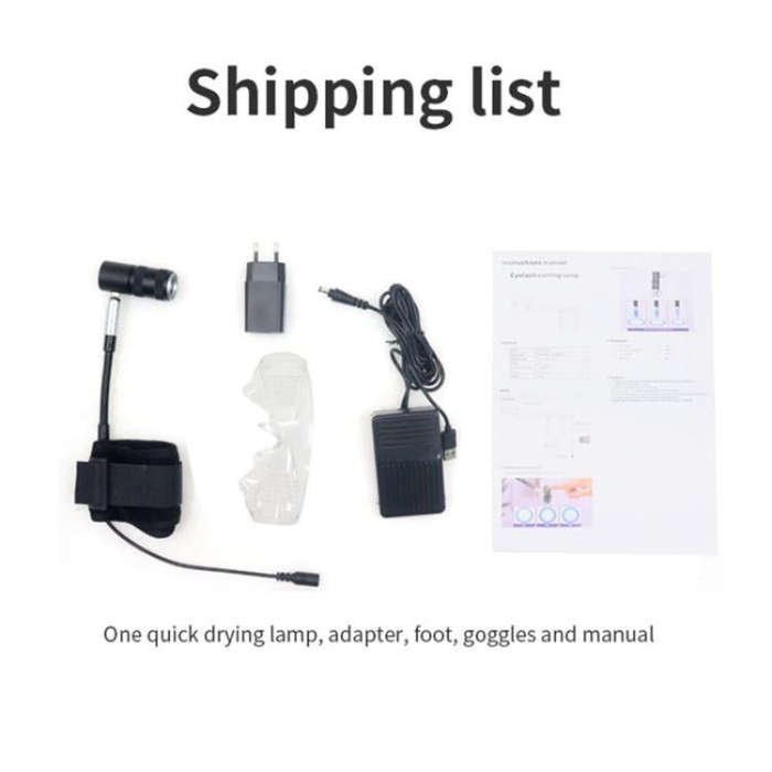 AL50 Eyelash Extensions / Nail Art / Eyebrow Tattoo Wrist Strap Curing Light UV Lamp(UK Plug)
