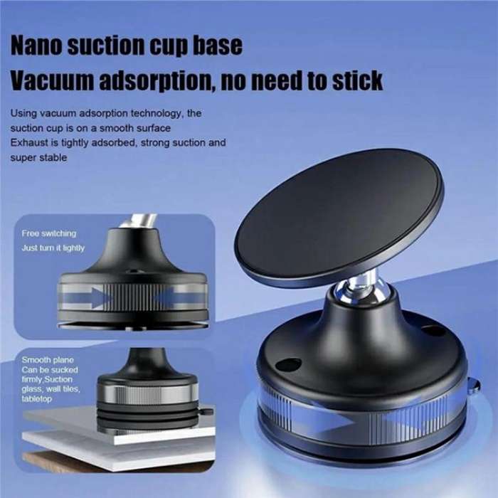 T29 Dashboard Windshield Adjustable Phone Stand Magnetic Car Mount Suction Cup Holder(White)