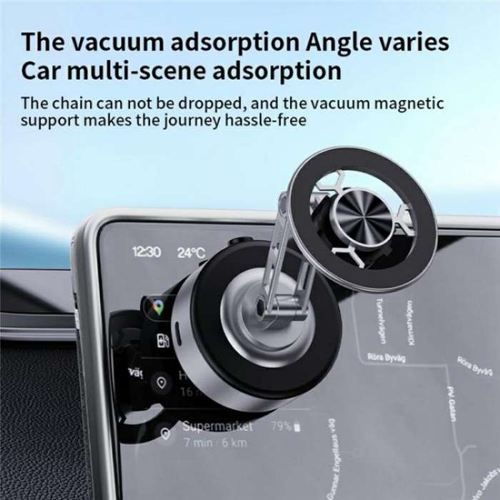 X91 360 Degree Rotation Navigation Stand Car Dashboard Magnetic Phone Mount Holder(Tarnish)