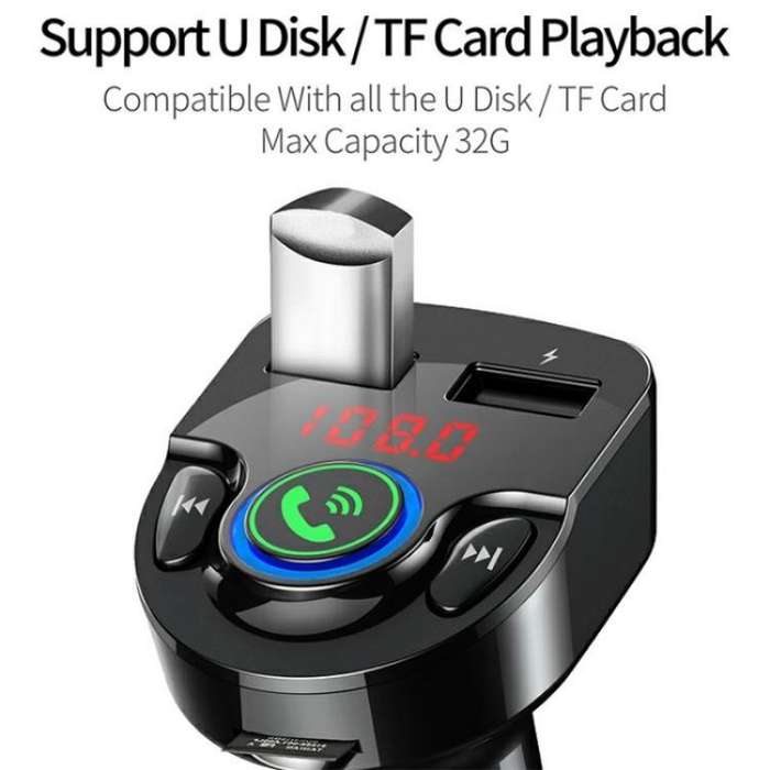 G32 Bluetooth MP3 Player Voice Navigation Car Charger Voltage Detection FM Transmitter