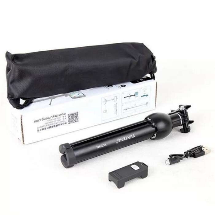 YUNTENG VCT-992 Extendable Aluminum Alloy Selfie Stick Integrated Tabletop Tripod with Remote Con...